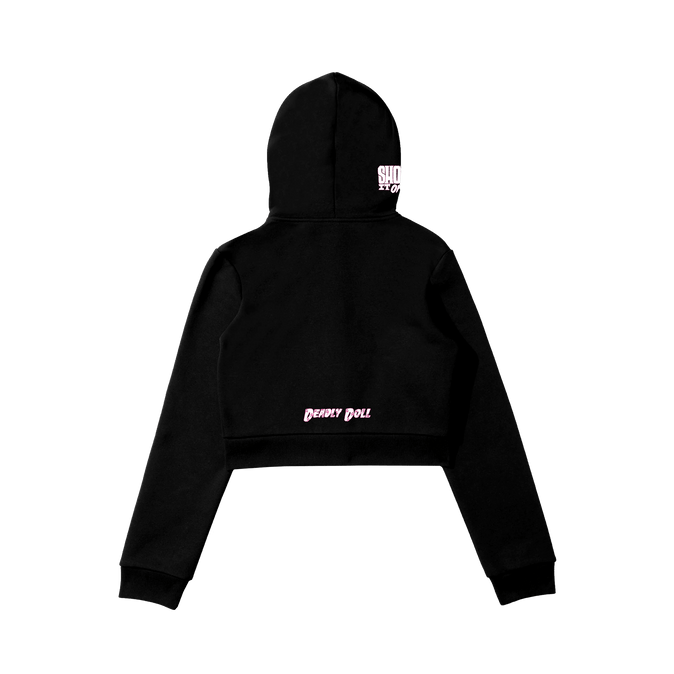 star cropped zip up
