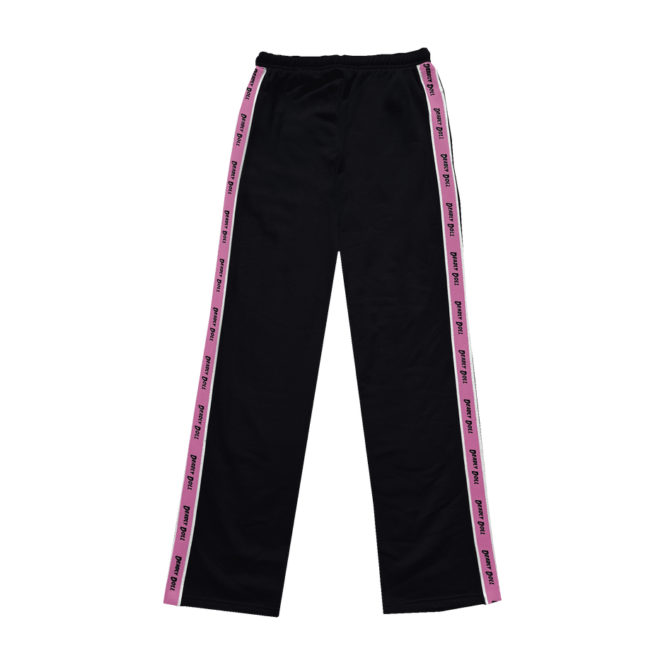 black bubble stripe pants