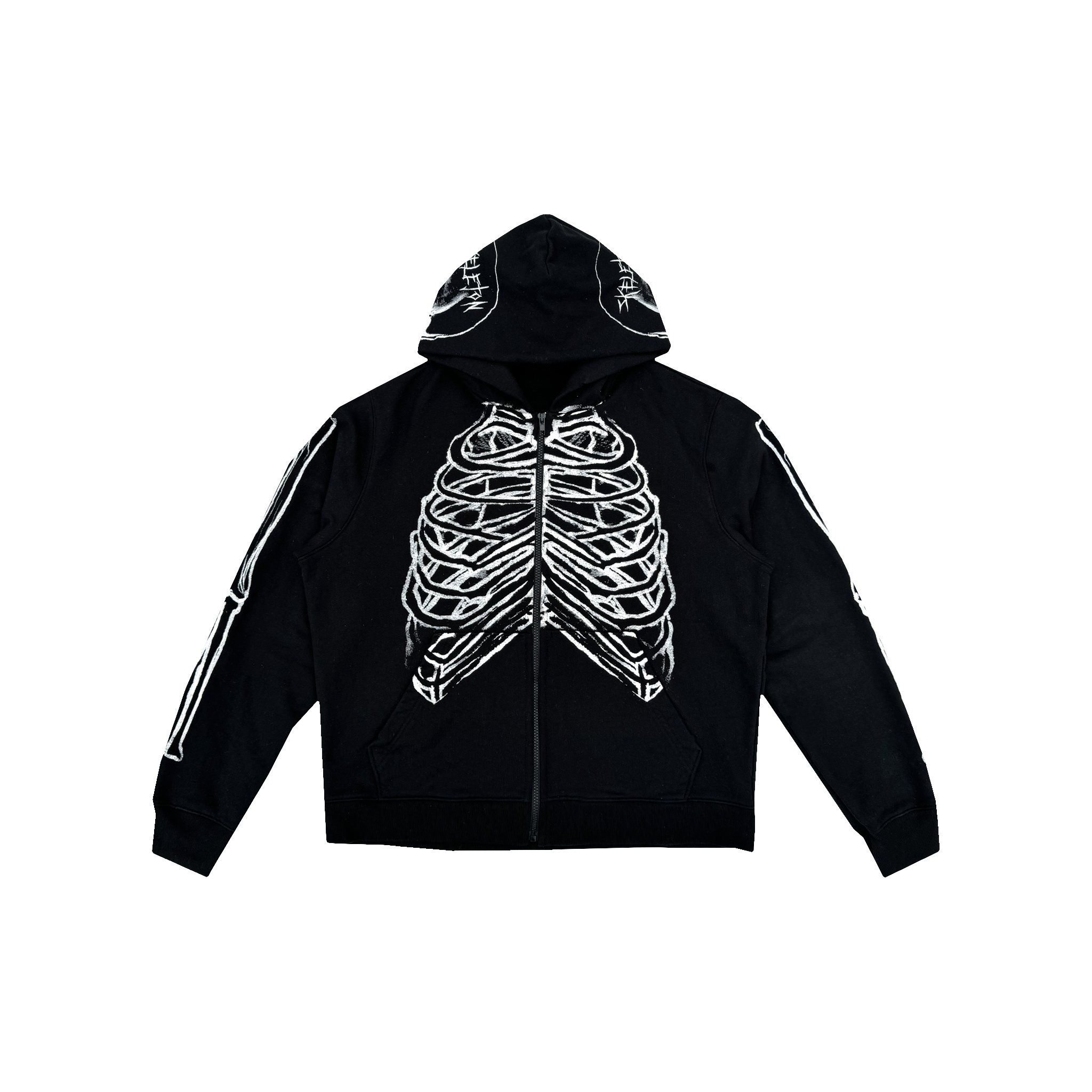 skele bones zip up