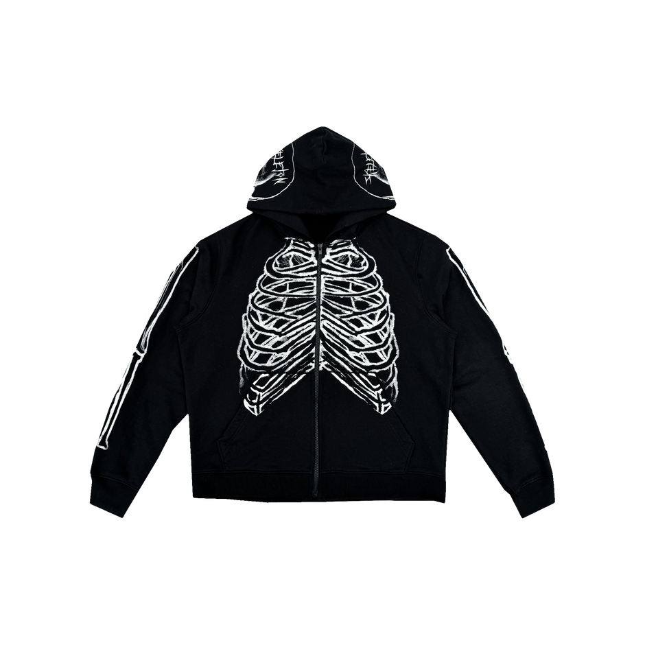 skele bones zip up