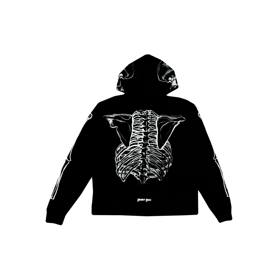 skele bones zip up