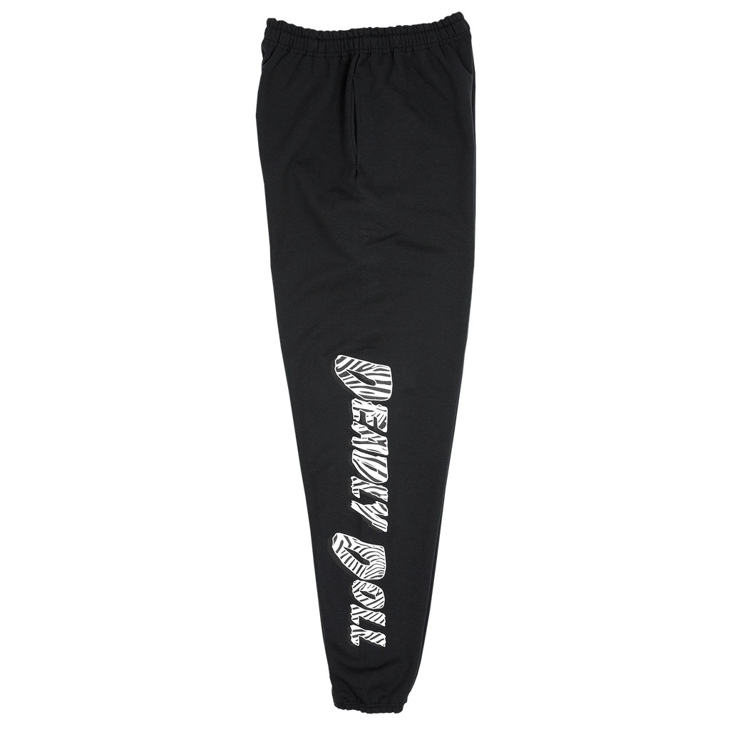 black zebra sweatpants