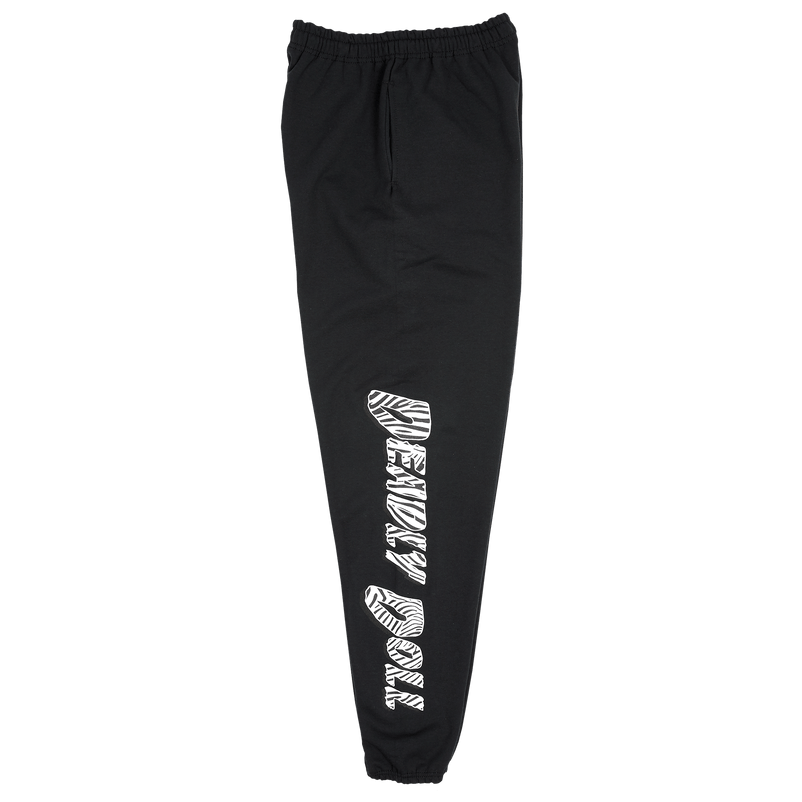 black zebra sweatpants
